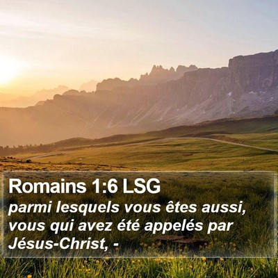 Romains 1:6 LSG Bible Verse Image