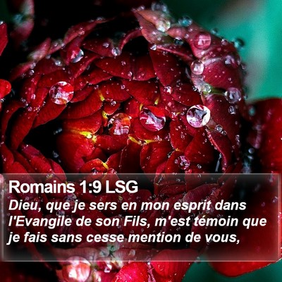 Romains 1:9 LSG Bible Verse Image