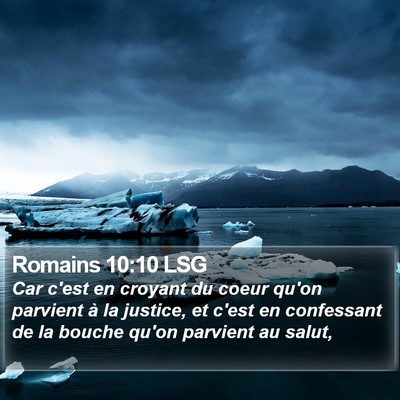 Romains 10:10 LSG Bible Verse Image
