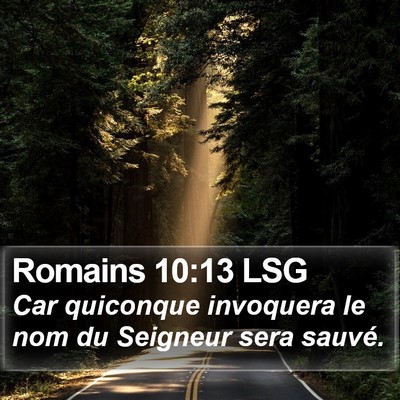 Romains 10:13 LSG Bible Verse Image