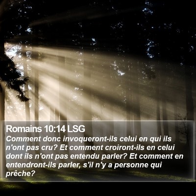 Romains 10:14 LSG Bible Verse Image