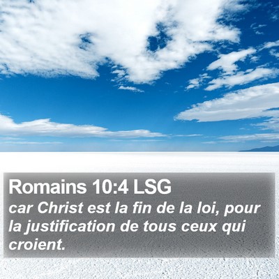 Romains 10:4 LSG Bible Verse Image