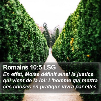 Romains 10:5 LSG Bible Verse Image