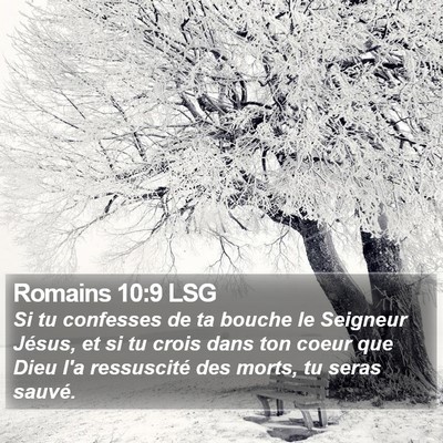 Romains 10:9 LSG Bible Verse Image