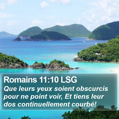 Romains 11:10 LSG Bible Verse Image