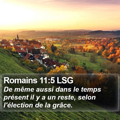 Romains 11:5 LSG Bible Verse Image