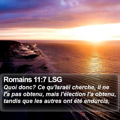 Romains 11:7 LSG Bible Verse Image