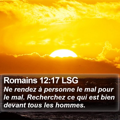 Romains 12:17 LSG Bible Verse Image