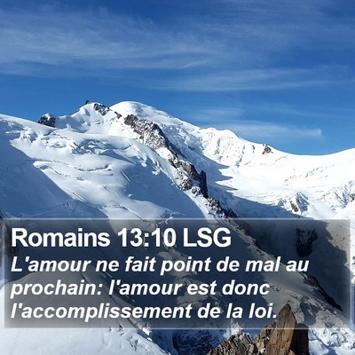 Romains 13:10 LSG Bible Verse Image