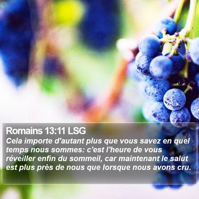 Romains 13:11 LSG Bible Verse Image