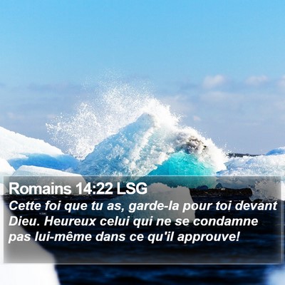 Romains 14:22 LSG Bible Verse Image
