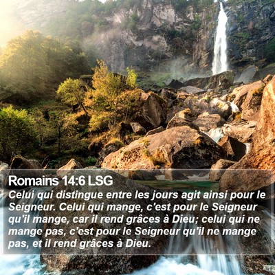 Romains 14:6 LSG Bible Verse Image