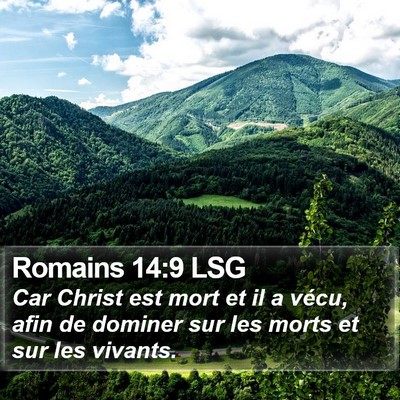 Romains 14:9 LSG Bible Verse Image