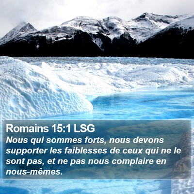 Romains 15:1 LSG Bible Verse Image