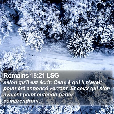 Romains 15:21 LSG Bible Verse Image
