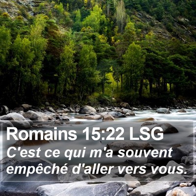 Romains 15:22 LSG Bible Verse Image