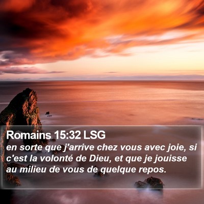 Romains 15:32 LSG Bible Verse Image