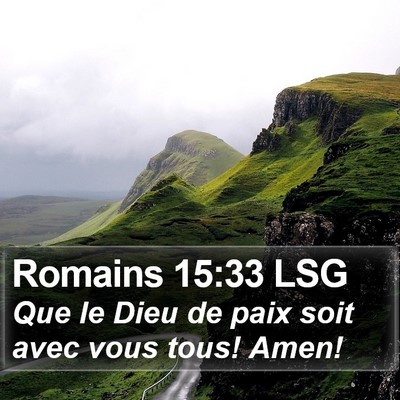 Romains 15:33 LSG Bible Verse Image