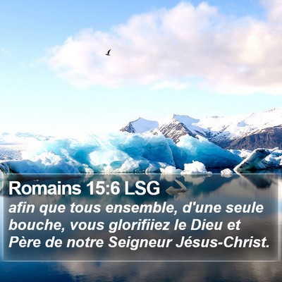 Romains 15:6 LSG Bible Verse Image