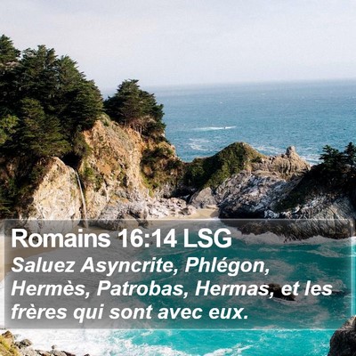 Romains 16:14 LSG Bible Verse Image