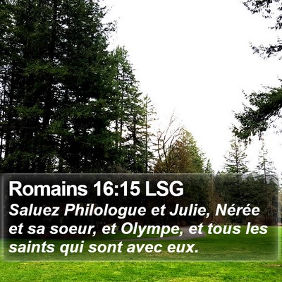 Romains 16:15 LSG Bible Verse Image