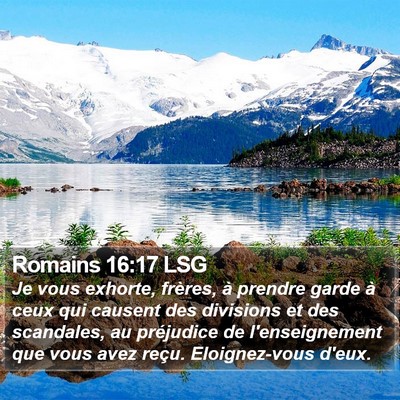 Romains 16:17 LSG Bible Verse Image