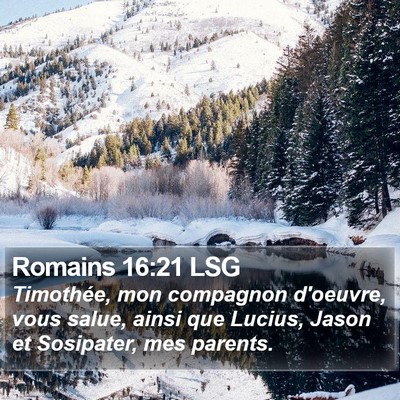 Romains 16:21 LSG Bible Verse Image