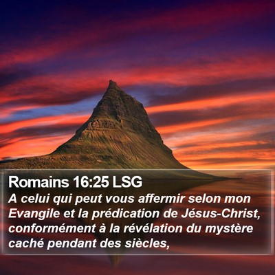 Romains 16:25 LSG Bible Verse Image