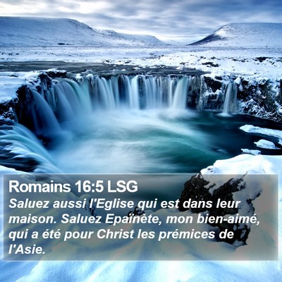 Romains 16:5 LSG Bible Verse Image