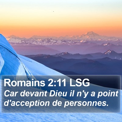 Romains 2:11 LSG Bible Verse Image
