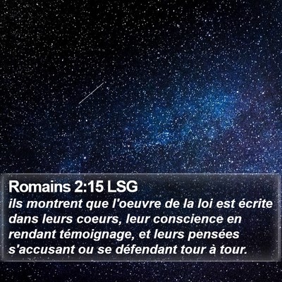 Romains 2:15 LSG Bible Verse Image