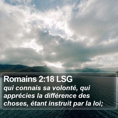 Romains 2:18 LSG Bible Verse Image