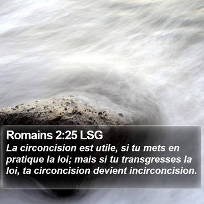 Romains 2:25 LSG Bible Verse Image