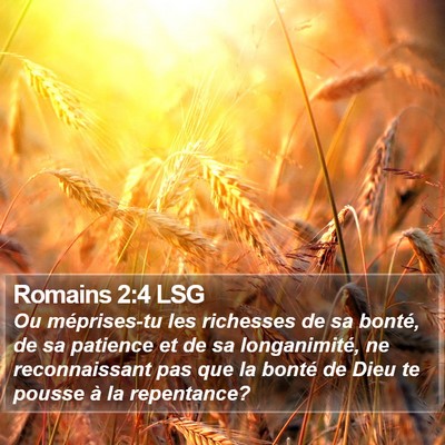 Romains 2:4 LSG Bible Verse Image