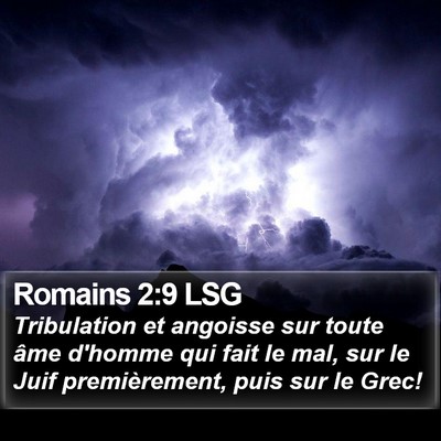 Romains 2:9 LSG Bible Verse Image