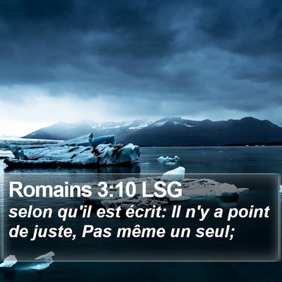 Romains 3:10 LSG Bible Verse Image