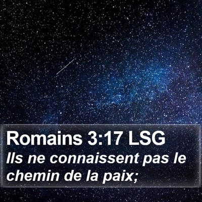 Romains 3:17 LSG Bible Verse Image