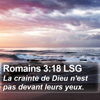 Romains 3:18 LSG Bible Verse Image