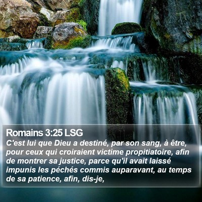Romains 3:25 LSG Bible Verse Image