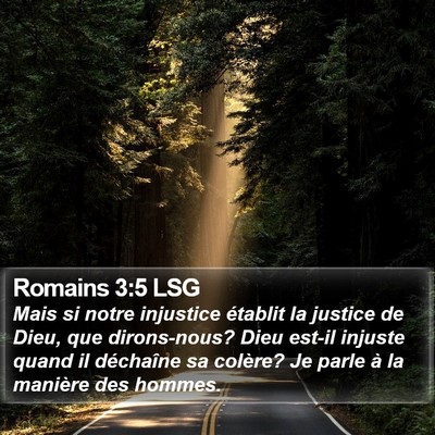 Romains 3:5 LSG Bible Verse Image