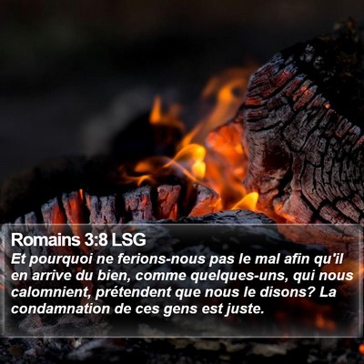 Romains 3:8 LSG Bible Verse Image