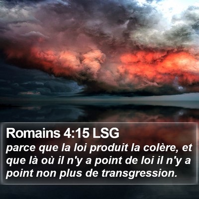 Romains 4:15 LSG Bible Verse Image