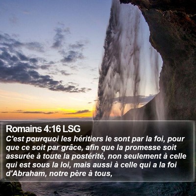 Romains 4:16 LSG Bible Verse Image