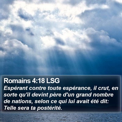 Romains 4:18 LSG Bible Verse Image