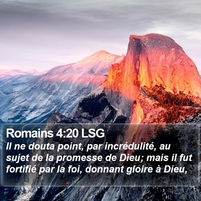 Romains 4:20 LSG Bible Verse Image