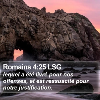 Romains 4:25 LSG Bible Verse Image