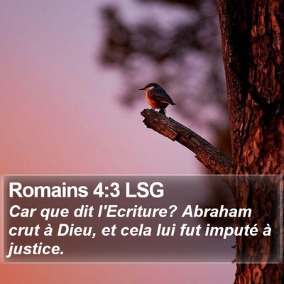 Romains 4:3 LSG Bible Verse Image