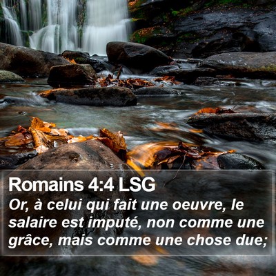 Romains 4:4 LSG Bible Verse Image