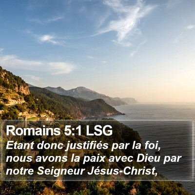 Romains 5:1 LSG Bible Verse Image