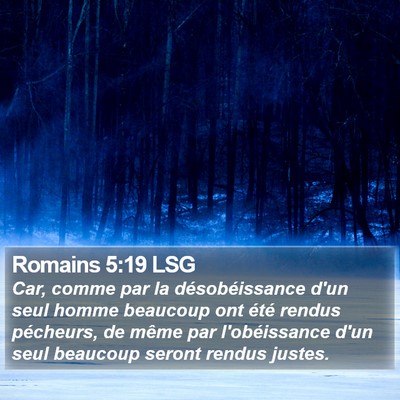 Romains 5:19 LSG Bible Verse Image